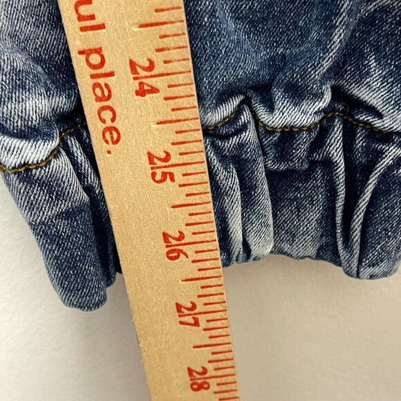 Modern Culture Men 32X26 Denim Stretch Blue Jeans JOGGER CARGO DRAWSTRINGS LARGE - Picture 8 of 12